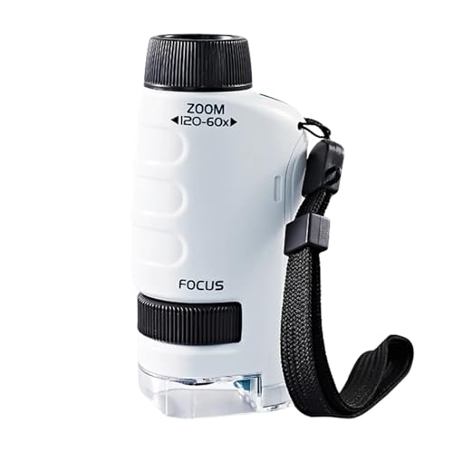 60X-120X Zoom Fixed Focus HD Magnifier with LEDs for Microbiological Observation