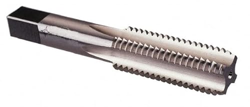 Hertel Straight Flute Tap, 1-5/8-12 UNS, 6 Flute, Bottoming Chamfer, High-Speed Steel, Bright/Uncoated Finish, 2