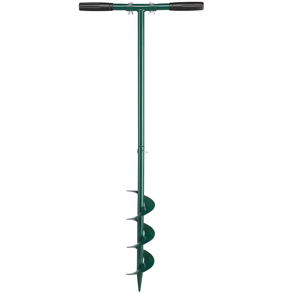 Bakaji Trivella Manuale Altezza 100 cm Punta Elicoidale Spirale Impugnatura Plastica Morbida Trapano Giardinaggio a Mano Escavatore Piante Terra Terreno (Diametro 10 cm)