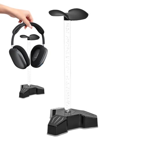 Générique Kopfhörerhalterung mit Ladeanschlüssen | Kopfhörerhalter mit RGB-Beleuchtung, Audio-Halterung mit Ladeanschluss – für Schreibtisch, Tisch, Arbeitsplatte,...