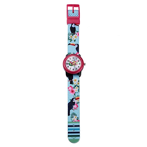 Toddler Girls Kids Children Watch,3D Cute Cartoon Breathable Fabric Band Japanese-Quartz Wristwatches Time Teacher Gifts Watches for Kids Girls Toddlers (Toucan)4