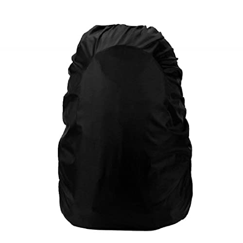 100% Waterproof 45L to 60L Rain Cover for Backpack Bags Rubberized Material, Dust Proof, Rainproof Dustproof Protector Raincover Elastic Adjustable Specially for Trekking Black (Black)