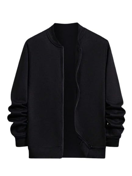 Graceful Round Neck Sweatshirt with Zipper Closure-picture-48