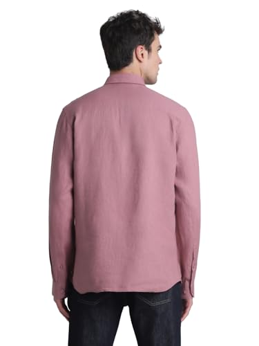 Image of Jack & Jones Men's Linen Solid Slim Fit Shirt