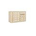 Salsbury Industries 3805D-08SFU Horizontal (Includes 3705D-08SFU 3805D-SAN Enclosure) -Double Column Doors-Sandstone Loading Access Surface Mount 4C Mailbox Unit-Dbl Col-8 MB1 DRS Front-USPS