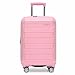 Traveler's Choice Pagosa Indestructible Hardshell Expandable Spinner Luggage, Pink, 22-Inch Carry-on