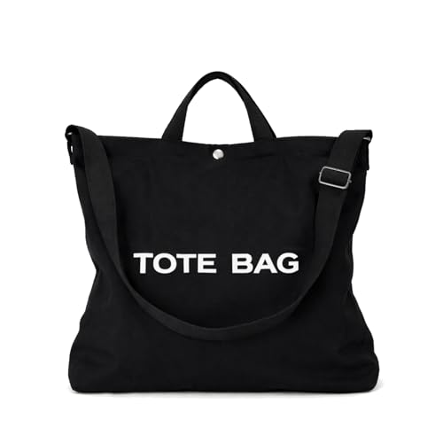 Image of Women Canvas Tote Bag Travel Shoulder Bag Large Capacity Crossbody Top Handle Fashion Handbags