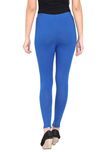 Image of Women's Cotton Lycra Ankle Length Leggings | Soft & Stretchable Everyday Wear