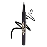 Winky Lux Feliner Liquid Eyeliner, Black Liquid Liner With Waterproof Formula that Will Stay All-Day, Smudge-Proof with Felt Tip For Winged Cat Eyeliner, Black Cat