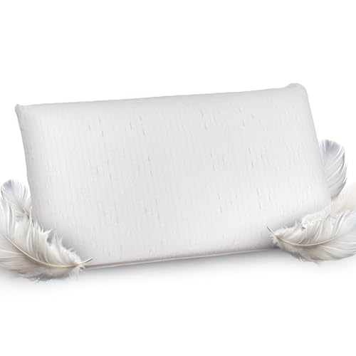 ALMOHADA BLOQUE VISCOELÁSTICO 90 cm. (90 X 35 X 10) CON HILO DE PLATA + DOBLE FUNDA