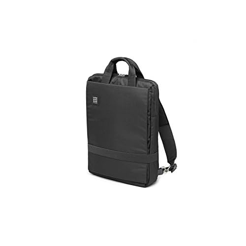 Moleskine Vertical ID Zaino Tracolla Porta PC e Tablet, con Materiale Impermeabile Resistente all'Acqua, Nero