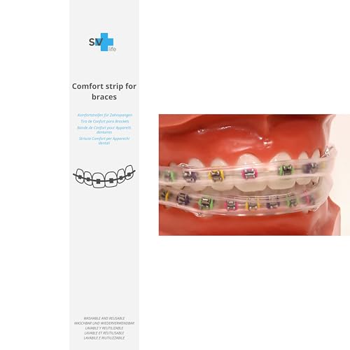 Protector Bucal para Brackets, sustituye Cera Dental | evita Llagas y Roces en Labios, Mejillas | Transparente, Reutilizable, sin Sabor