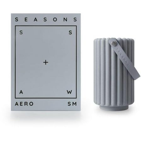 Seasons Aero SM Wireless Atomizing Oil Diffuser with Polyresin Stone Top, Portable Design, Slate Grey
