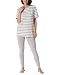 Produktbild Schiesser Damen Schlafanzug Kurzarm und Lange Hose-Baumwolle Essential Pyjamaset, grau Melange, 44