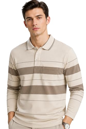 Image of SANE ORIGINALS Full Sleeves Textured Polo Tshirt for Men with Pocket || Long Sleeves Collar and Pocket T-Shirt for Men