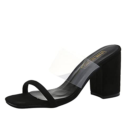 NYFF Flatform Gladiator Black Sandals Slippers Women Open Toe Simple High Heels Platform Wedges Ankle Strap Swim Coverup High Waisted Shorts Dress Pants S Sundresses Spring High Heels,9