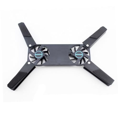 Base portátil con ventiladores duales plegable negro miniatura 4