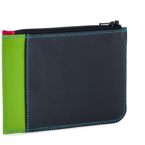 mywalit Slim Leather Credit Card Holder | 4 Card Slot with Coin Purse | Zipped ID Window & Note Section | Black Pace | Stylish & Compact Accessory for Men & Women | Perfect for Everyday Use2