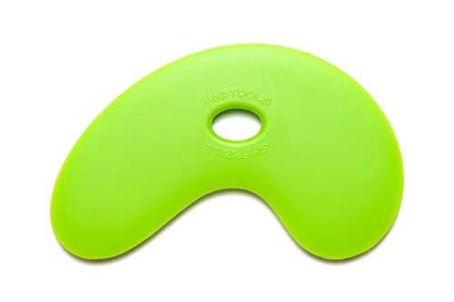 Sherrill Mudtools Polymer Rib for Pottery and Clay Artists, Small Bowl Rib, Green Medium Flex