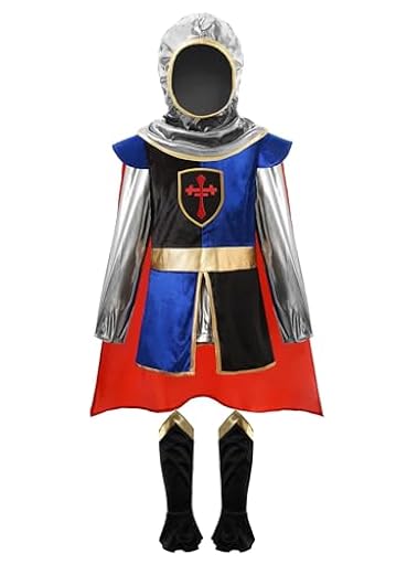 ReliBeauty Disfraz Caballero Medieval Niño Edad Media Disfraz de Templario Festival Sant Jordi, 140 | Ya disponible en tu tienda friki favorita! En mundofriki.es!