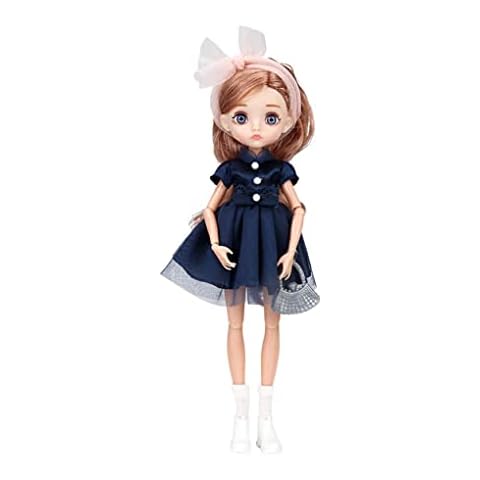 UIKEEYUIS Doll Ball-Jointed Doll Fashion Pretty Toys Ornaments DIY Girls' Favorite, Navy Blue Cover