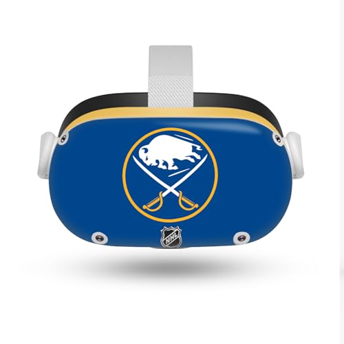 Head Case Designs Officially Licensed NHL Plain Buffalo Sabres Vinyl Sticker Skin Decal Cover Compatible with Meta Quest 2