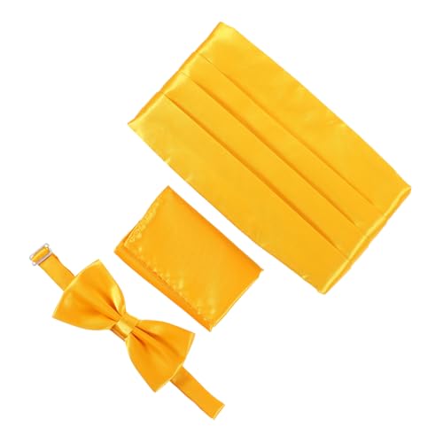 Conjunto de fajín, corbata de moño y pañuelo para hombre