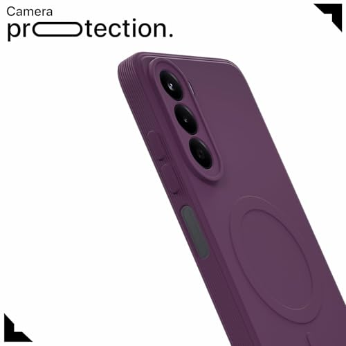 Image of Hupshy Back Cover for OnePlus Nord CE 6 Lite 5G Soft Matte Silicone Mag-Safe Design (Mag-Safe Not Support) Camera Protection | Slim Fit Bumper Cover (Purple)