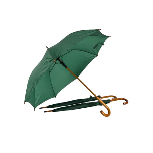 Paraguas automático verde unisex de 102 cm resistente con 8 costillas 2