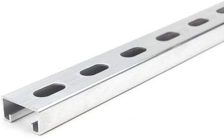Strut Channel, 4 ft. L, Aluminum, 14 Gauge (2 Pieces)