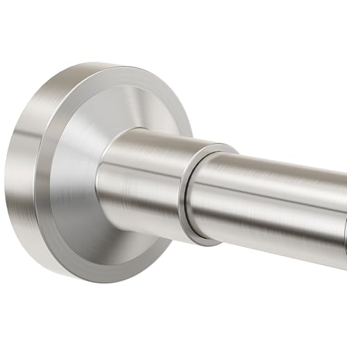 Bonpally Shower Curtain Rod 32-89 Inches Adjustable, Non-Slip Spring Tension Shower Rod for Bathroom, Window, Room Divider, Brush Nickel Bonpally Shower Curtain Rod 32-89 Inches Adjustable, Non-Slip Spring Tension Shower Rod for Bathroom, Window, Room Divider, Brush Nickel
