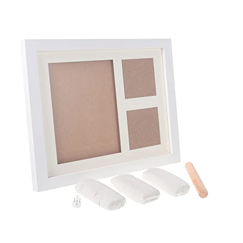 Yardenfun Handprint Mud Photo 3 Pack Creative Photo Frame Decor Diy Handprint Kit White
