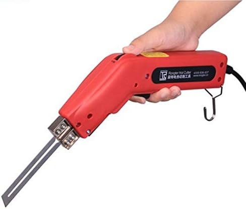 Soldering 150W Hand Held Electric Knife+15cm Blade Heating Knife Cutter Fabric Foam Rope Electric Cutting Tools Thermal Cutting Equipment - (Power: 150W, Color: Red, Plug Type: EU)