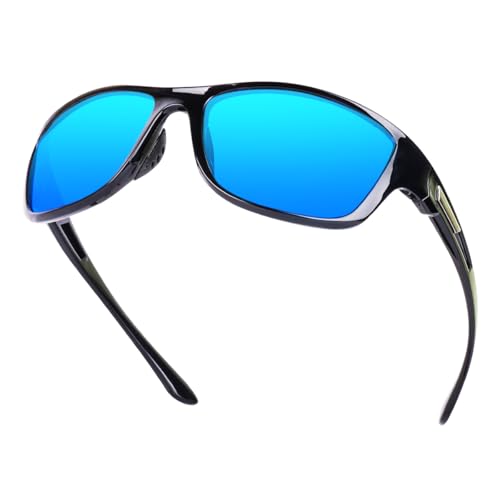 Image of Sports Sunglasses COMBO, UV Protected Wraparound Design, 2 Pack with Night Driving Yellow Lens and Black Sport Lens