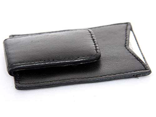 Men's Leather Magnetic Money Clip Credit Card Id Holder Wallet 4x2.75 inches4