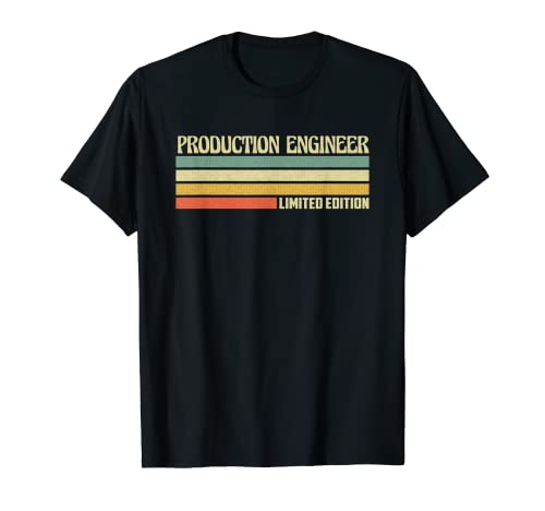 Ingeniero de producción retro, idea de compañero de trabajo Camiseta
