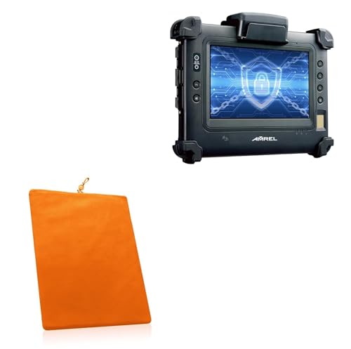BoxWave Case Compatible with Amrel Bioptix PM3B - Velvet Pouch, Soft Velour Fabric Bag Sleeve with Drawstring - Bold Orange