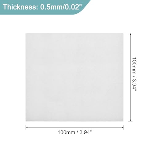 Image of uxcell 1Pcs GR2 Titanium Plate Sheet, 100x100x0.5mm Titanium Alloy Metal Sheet for Industrial Machinery Metalworking (4 inchx4 inchx0.02 inch)