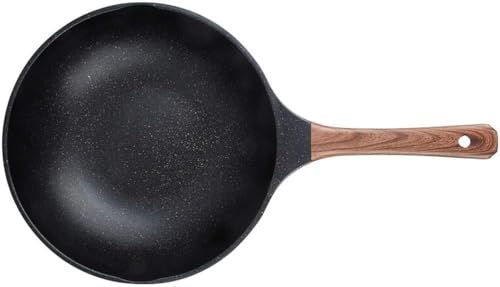 Wok antiadherente con tapa de vidrio y mango efecto madera miniatura 2
