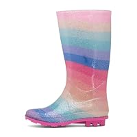Shoe Zone - Girls Multi Glitter Welly - Size 3 UK - Multicolour