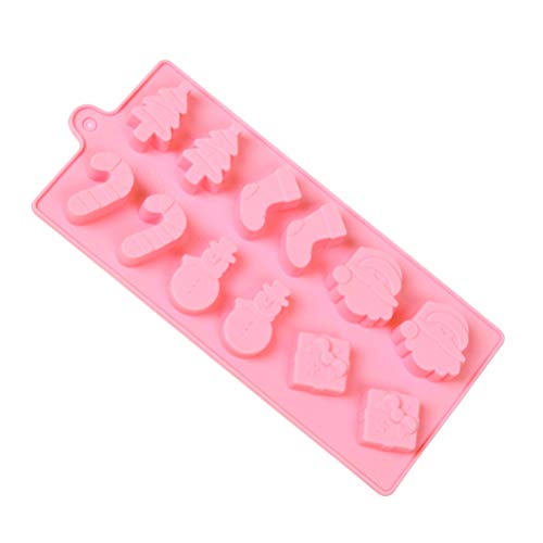 Amosfun – Bandejas de silicone para assar, 12 células, moldes de chocolate, doces, mini muffin, form