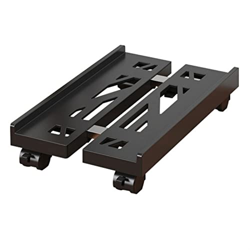 Soporte para torre de computadora ajustable, carrito móvil para CPU con ruedas giratorias, soporte metálico expandible para torre de PC, adecuado para torres pequeñas y medianas