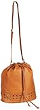  PIECES IRMELIN Leather Tighten Bag 17049586, Damen Umhängetaschen, Braun (Cognac.), 36x28x13 cm (B x H x T)