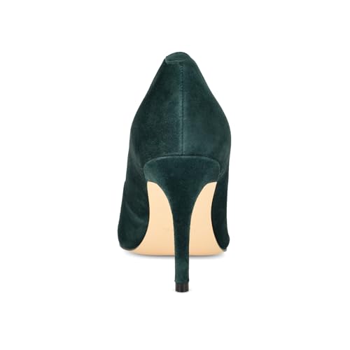 Image of Nine West Women's Gemmha Pump, Dark Green Suede 301, 12