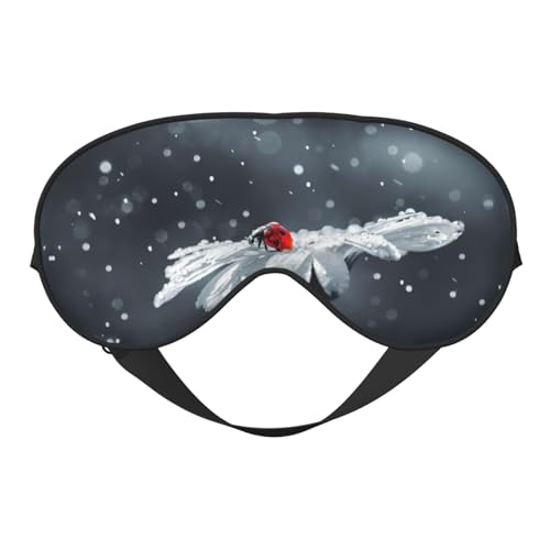 デイジーフラワープリントソフトブラックアウトアイマスク、トラベルアイマスク、サイドスリーパーアイカバー、スリープアイマスク、メンズレディース。