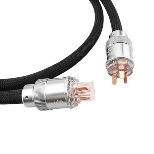 HiFi P101 Copper Power Cable for Audiophile Equipment Plug - AU EU US Compatible(US,2m)