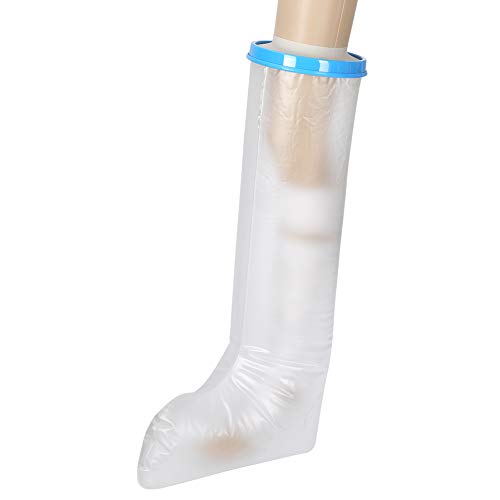 PP保護スリーブ、脚用ギプスカバー、肌にフィットするシリコンスタンプ付き、65cmエリア、洗濯可能、再利用可能、ブルースリーブ大人用水着
