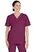 Dickies Unisex V-Neck Scrub Top, Wine, X-Large