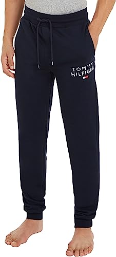 Tommy Hilfiger Herren Jogginghose Sweatpants Lang, Blau (Desert Sky), L