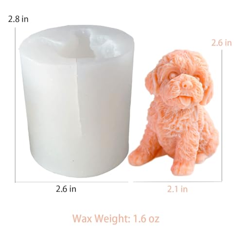 XMOX Silikonformen für Hunde, Teddy-Hund, Kerze, Tierharz-Formen für Seife, Sojawachs, Epoxidharz, DIY, Handwerk, Welpen, Heimdekoration, Hochzeitsfeier, Heimdekoration